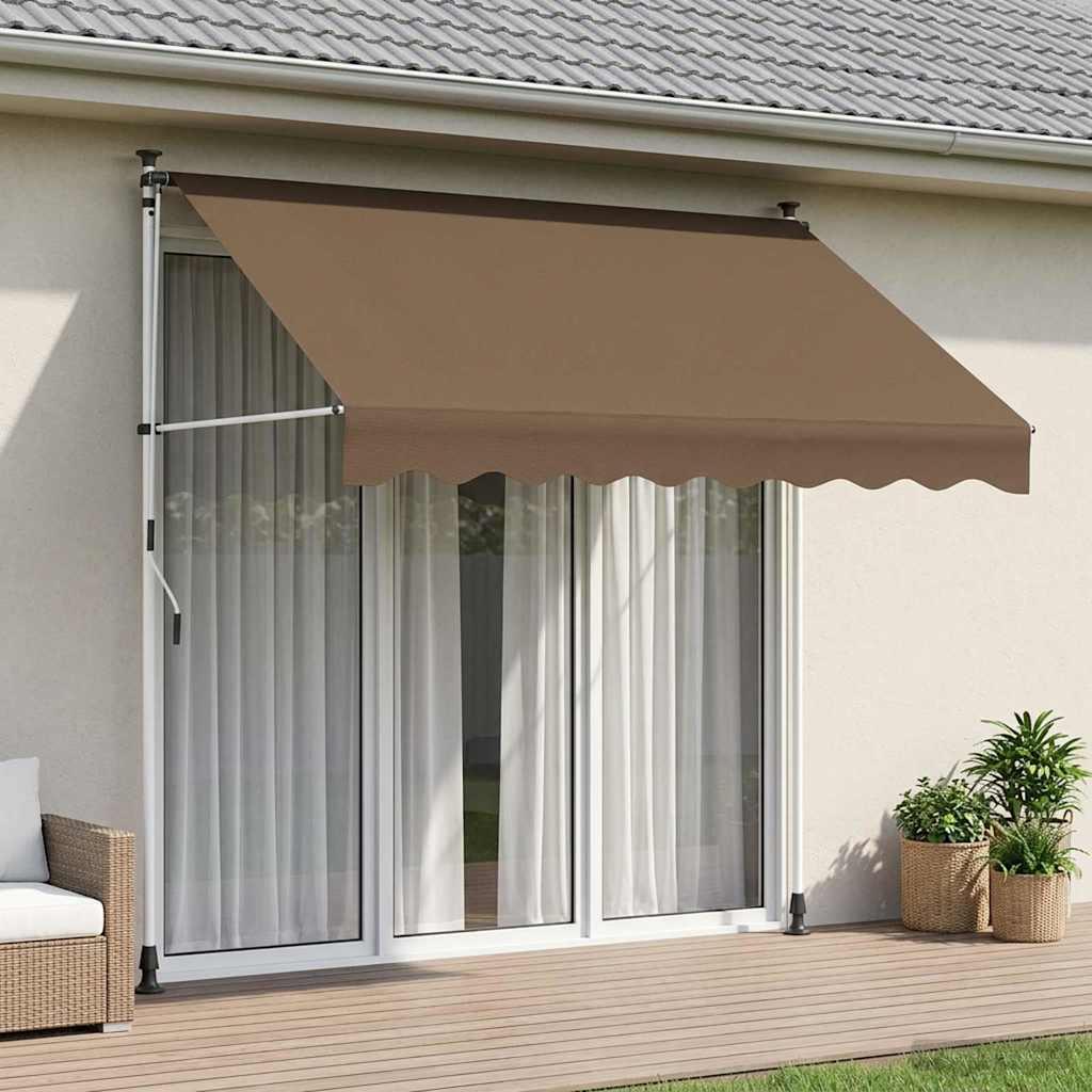 Toldo retráctil manual Antracita y Blanco 250 cm