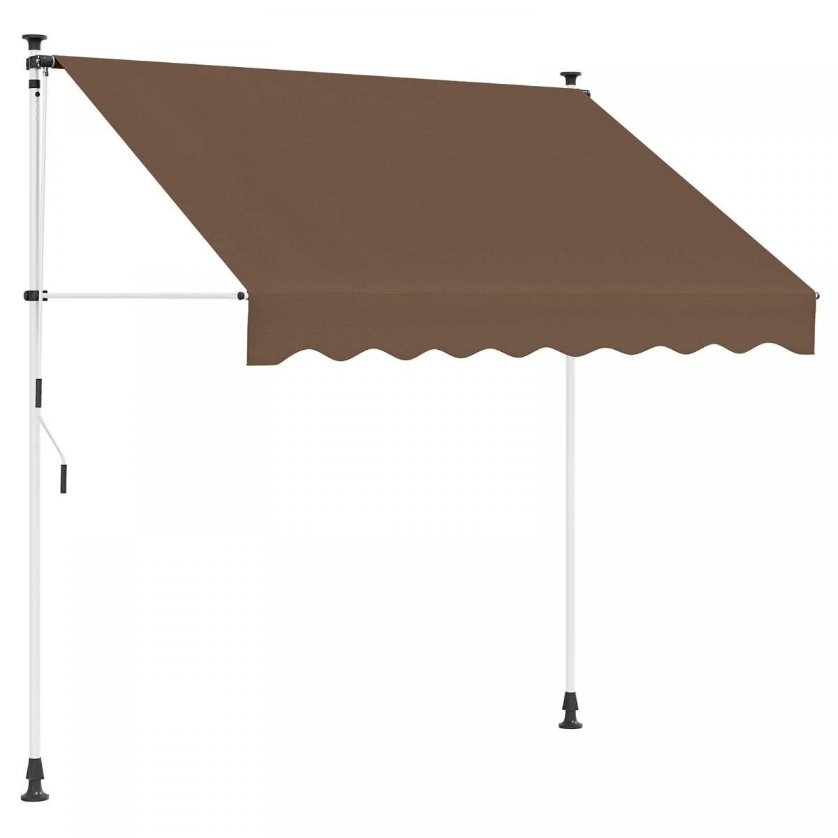 Toldo retráctil manual Antracita y Blanco 250 cm