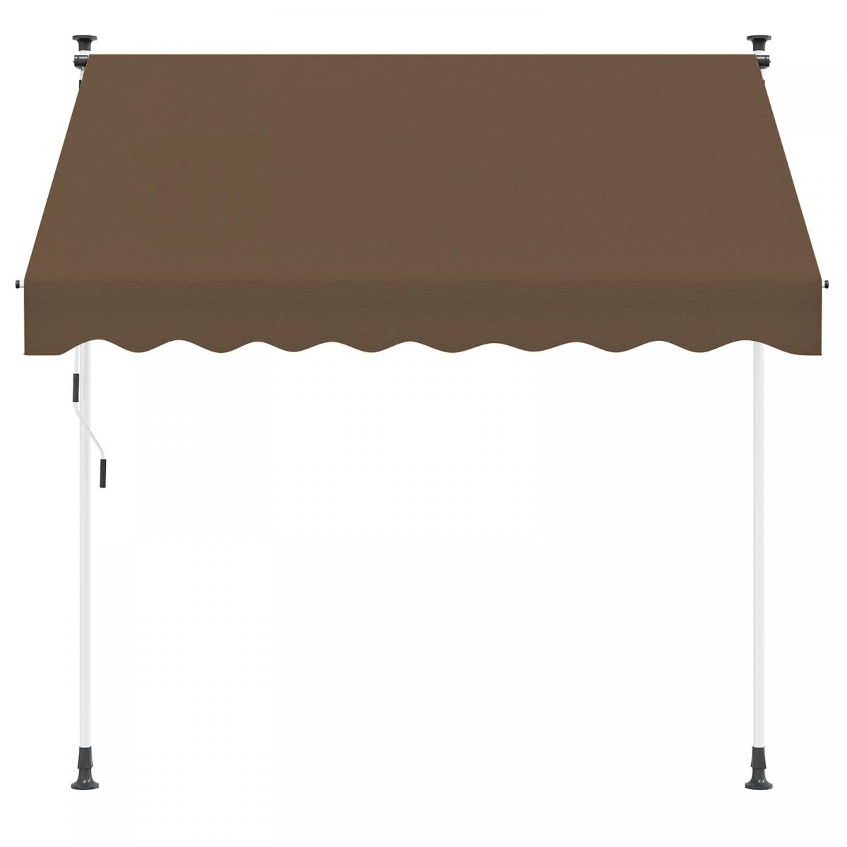 Toldo retráctil manual Antracita y Blanco 250 cm