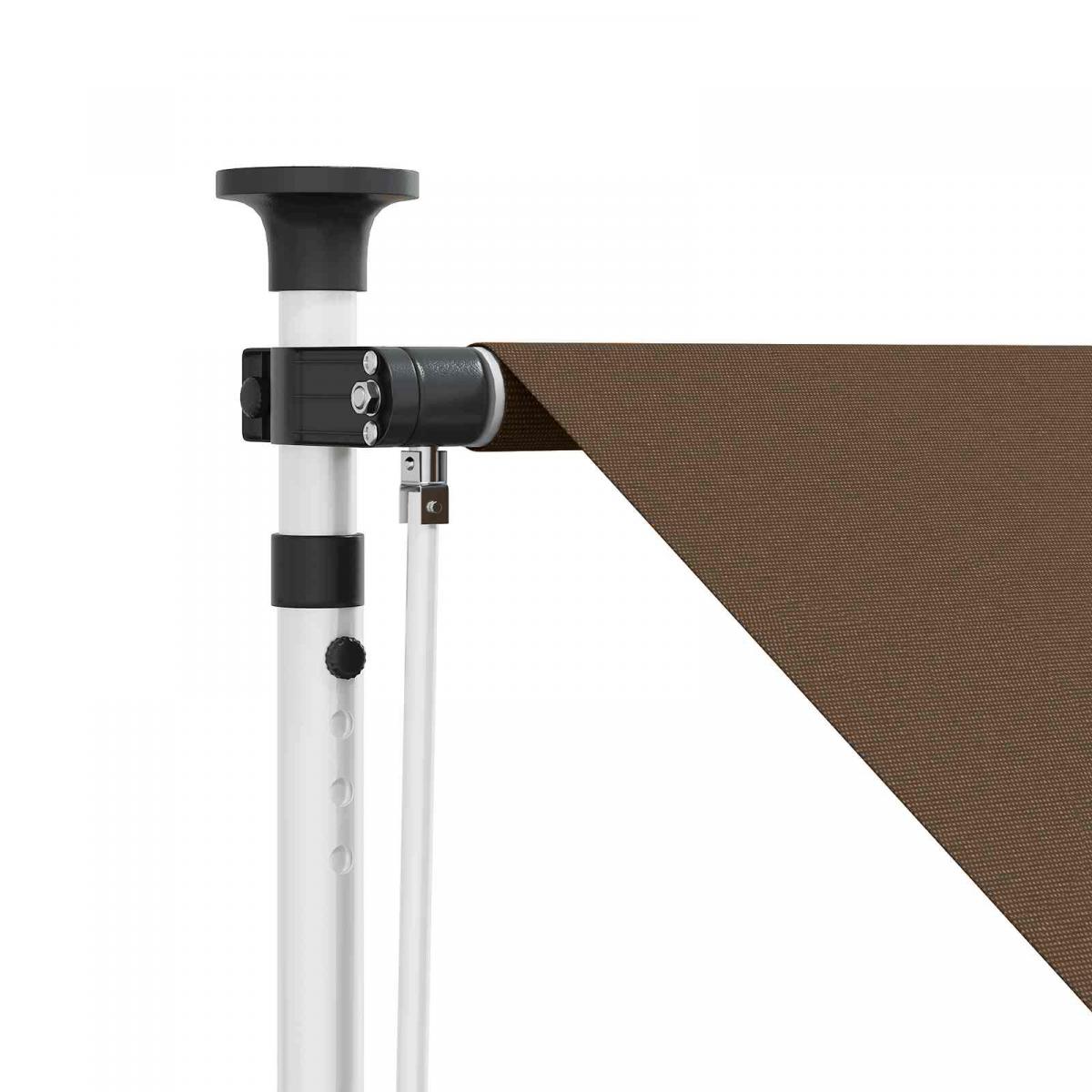 Toldo retráctil manual Antracita y Blanco 250 cm