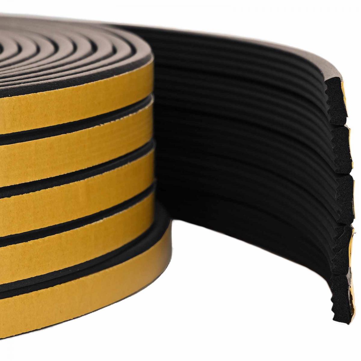 Sello de ventana autoadhesivo 25 m Espuma EPDM