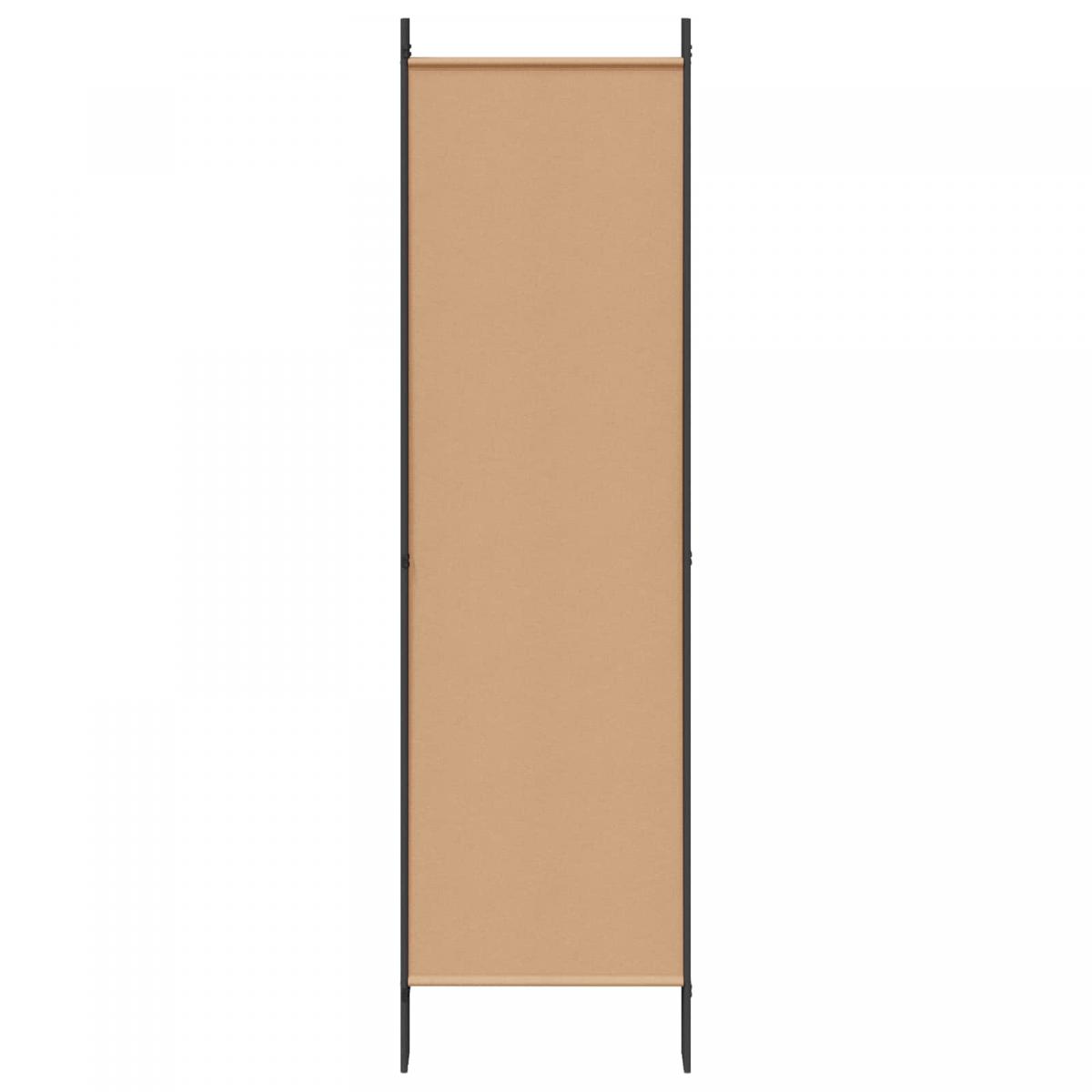 Divisor de habitación de 6 paneles Beige Tela