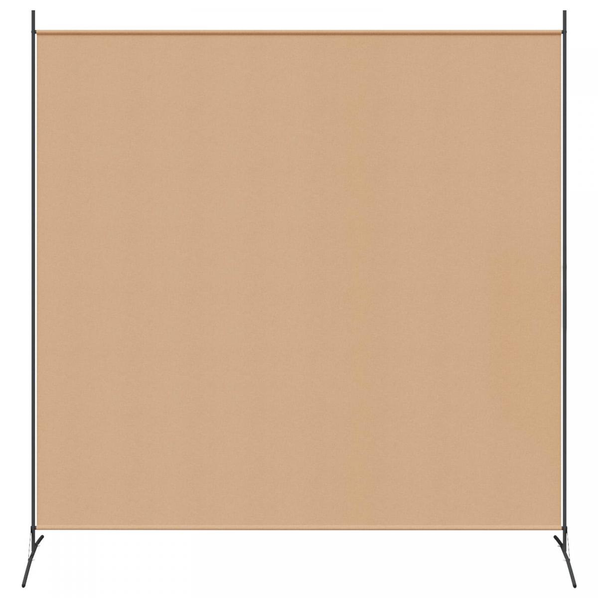 Divisor de Habitación de Panel Único Beige 175 x 180 cm Tela