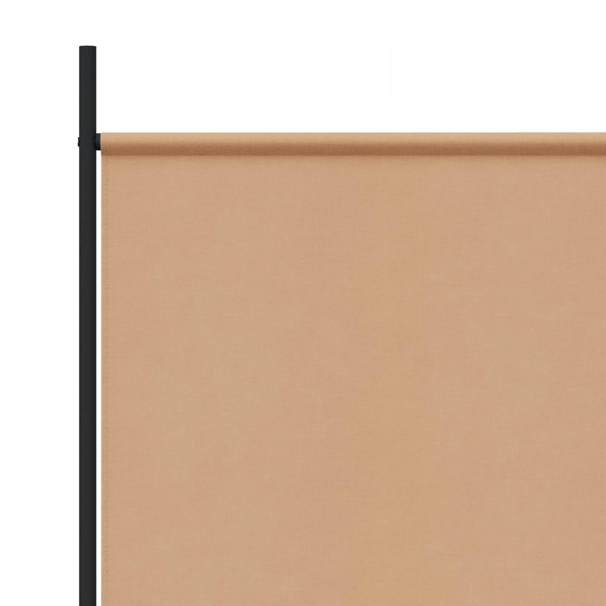 Divisor de Habitación de Panel Único Beige 175 x 180 cm Tela