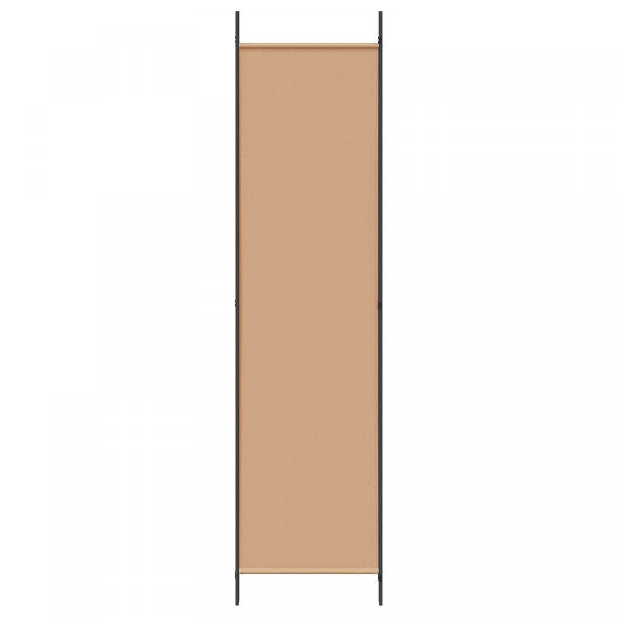 Biombo de 3 Paneles Beige Tela