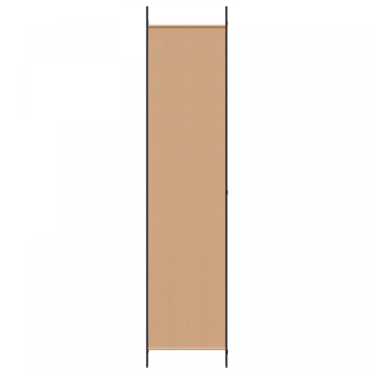 Biombo de 3 Paneles Beige Tela