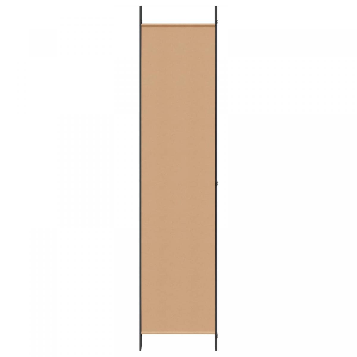 Separador de habitación de 4 paneles Beige Tela