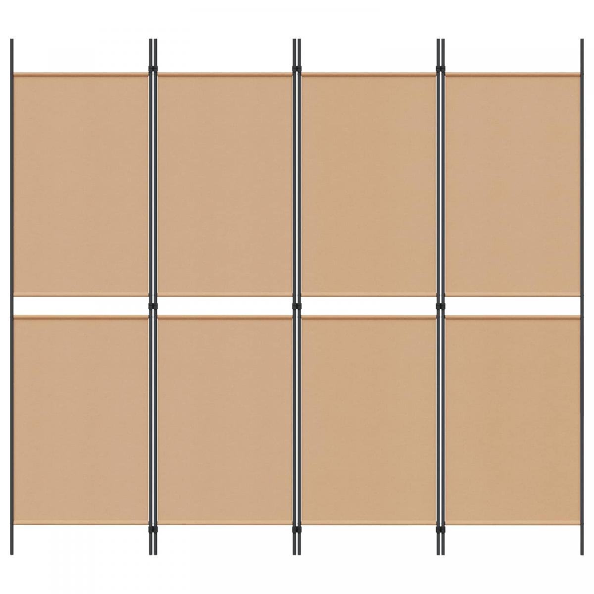 Biombo de 4 Paneles Beige 200 x 180 cm Tela