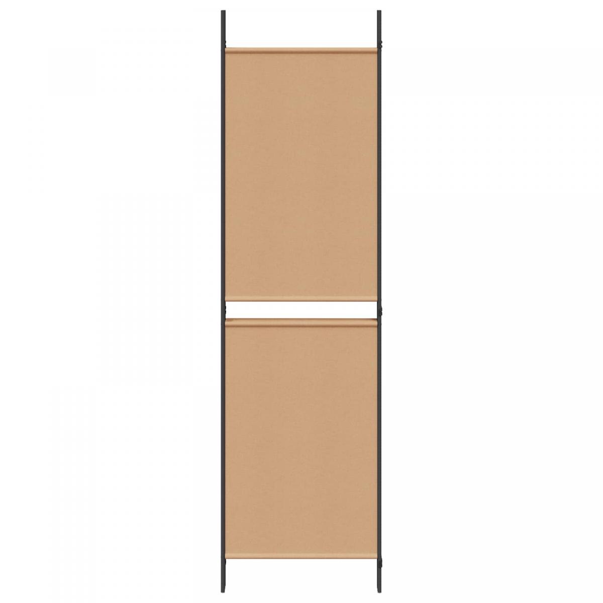 Biombo de 4 Paneles Beige 200 x 180 cm Tela