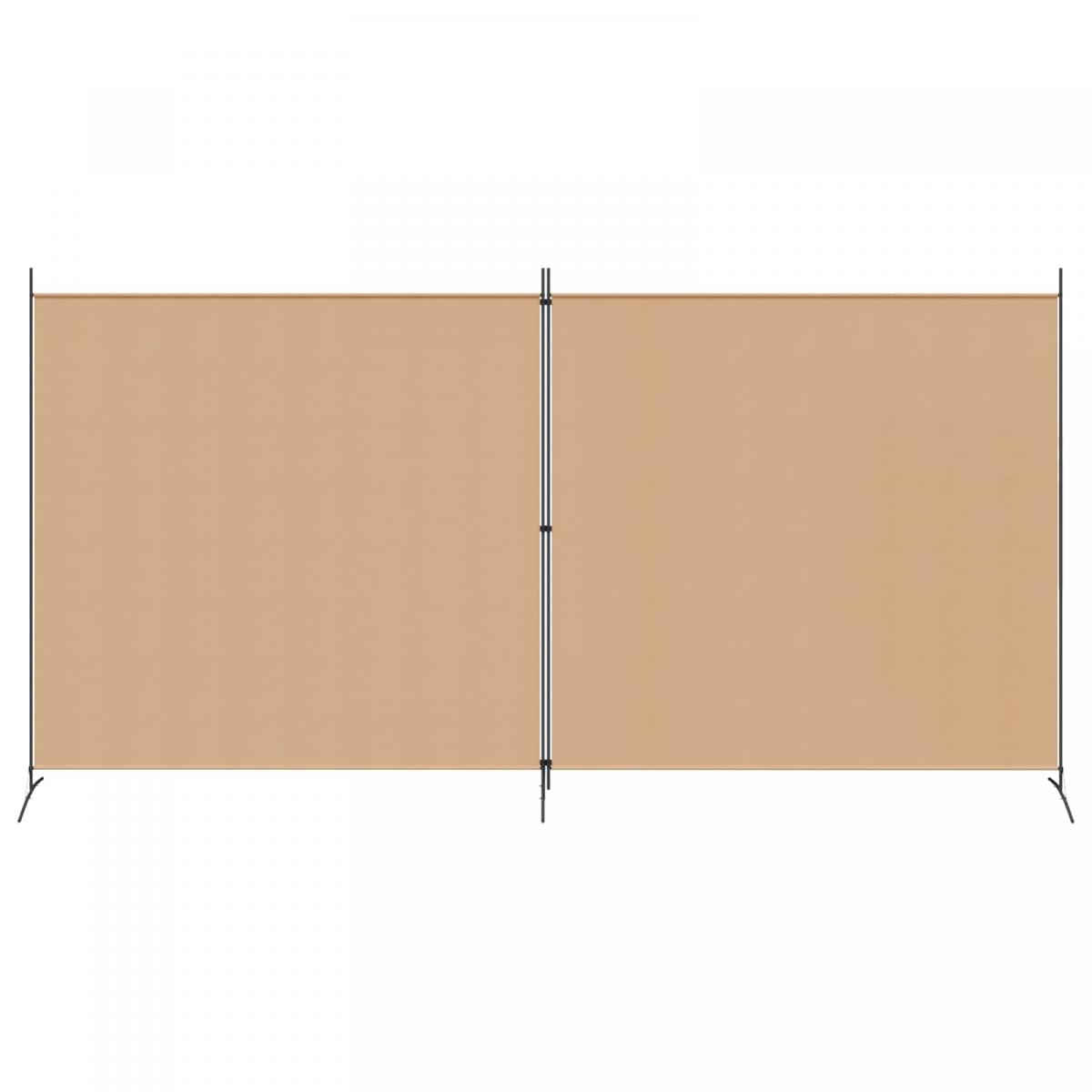 Divisor de habitación de 2 paneles Beige Tela