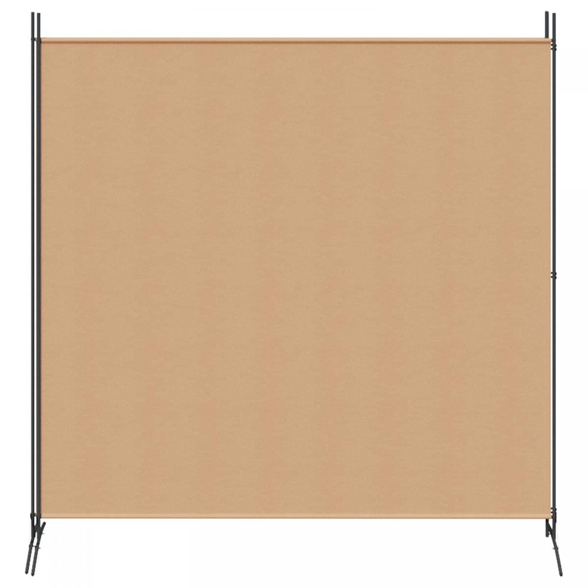 Divisor de habitación de 2 paneles Beige Tela