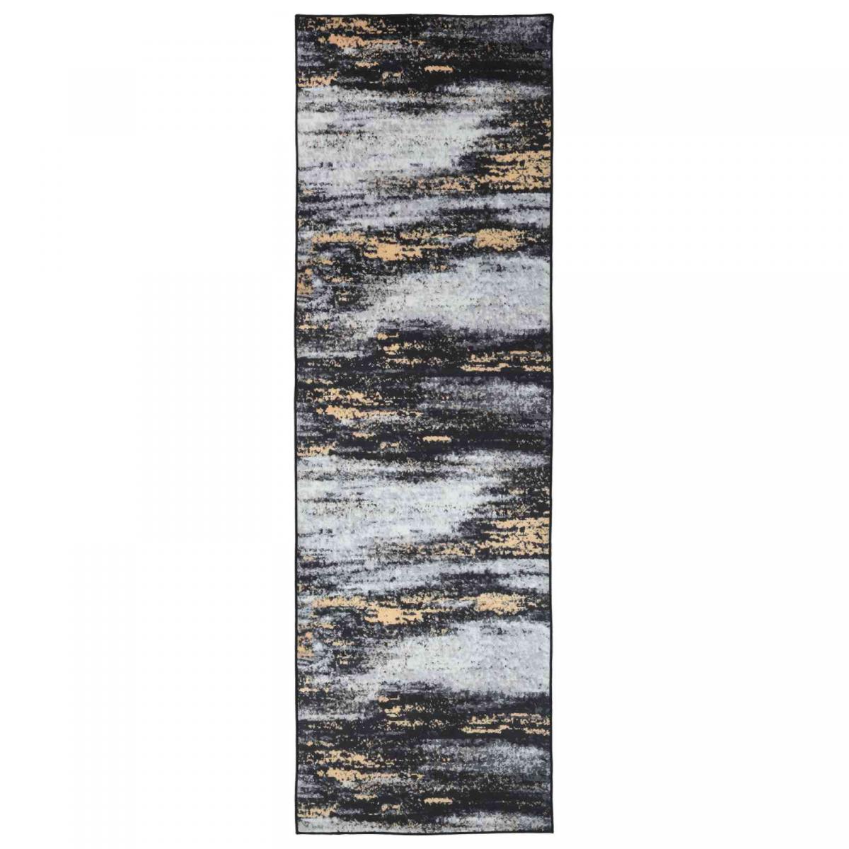 Pasillo de alfombra LESAKA Negro y dorado