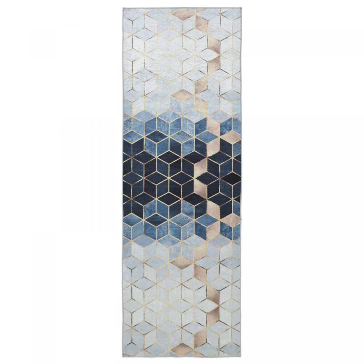 Pasillo de alfombra LESAKA Negro y blanco 50 x 300 cm