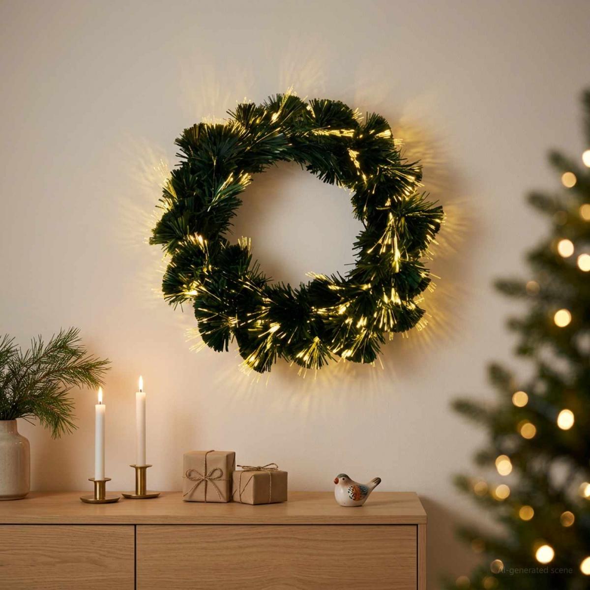 Guirnalda de Navidad 24 LED Blanco Cálido PVC