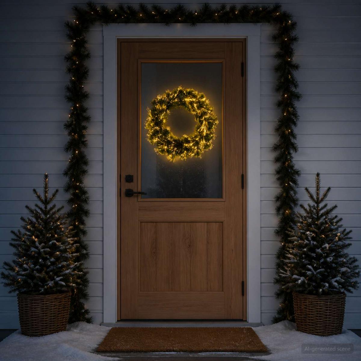 Guirnalda de Navidad 24 LED Blanco Cálido PVC