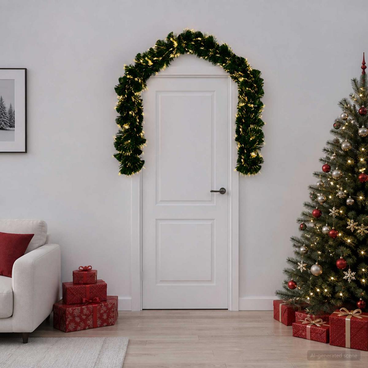 Guirnalda de Navidad 48 LED Blanco Cálido PVC