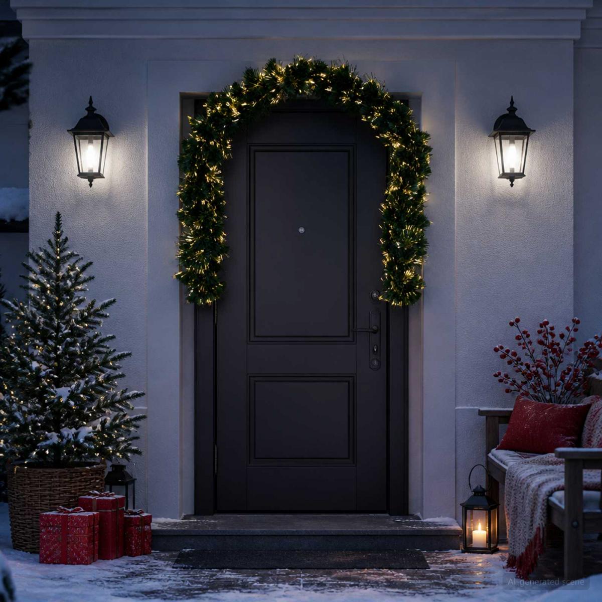 Guirnalda de Navidad 48 LED Blanco Cálido PVC