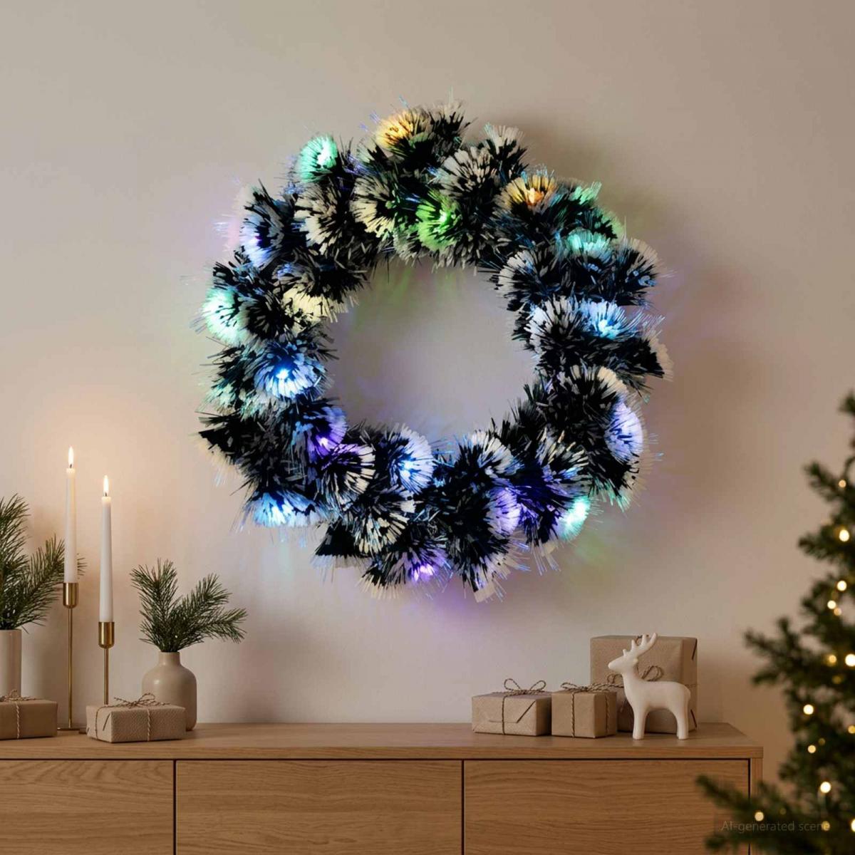 Guirnalda de Navidad 16 LED Multicolor acero