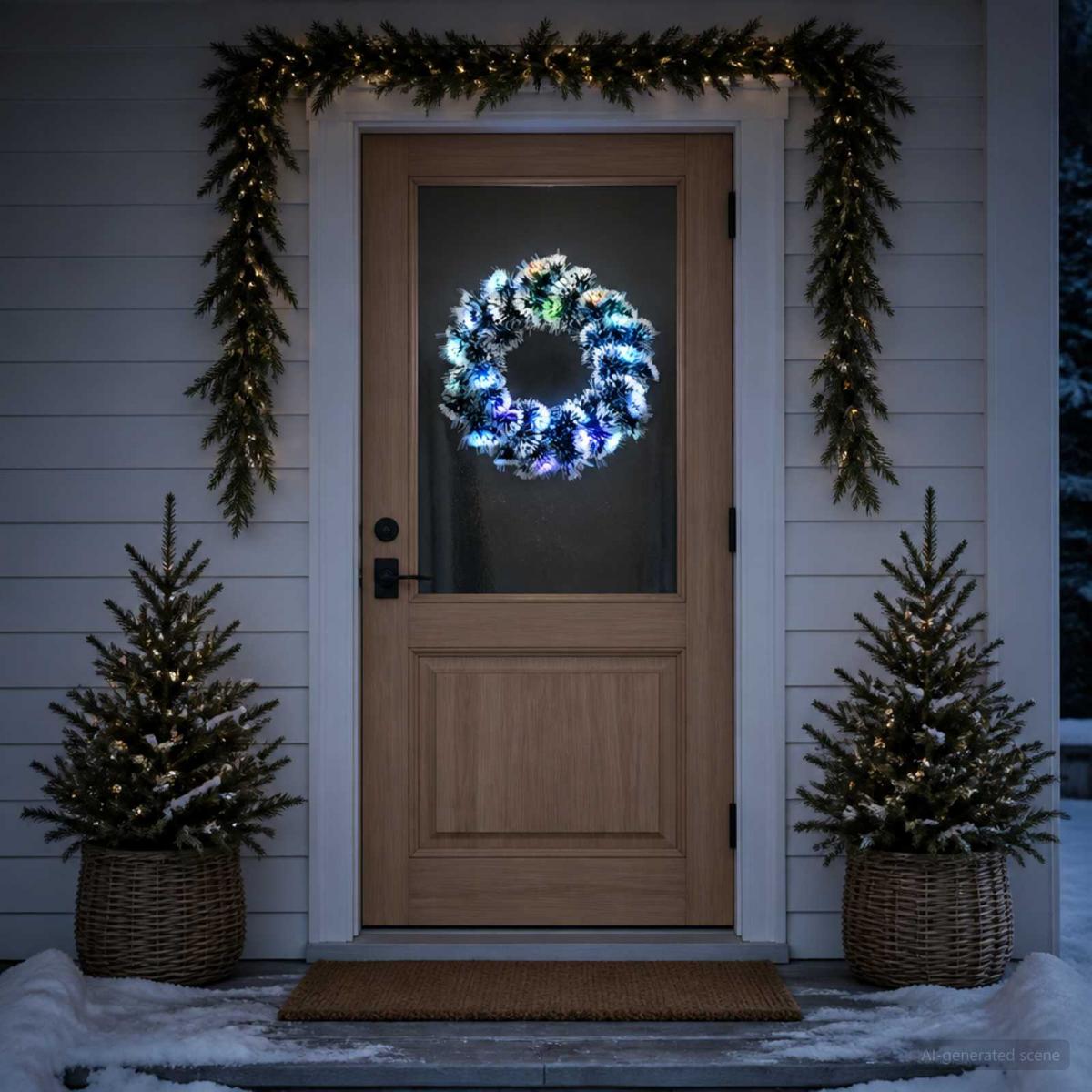 Guirnalda de Navidad 16 LED Multicolor acero