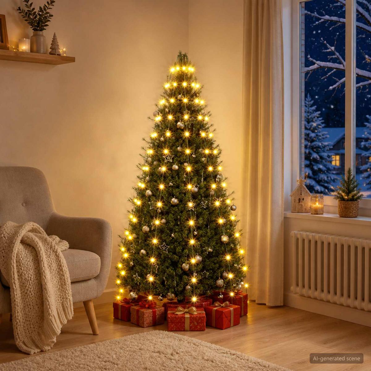 Luces del árbol de Navidad 150 LED
