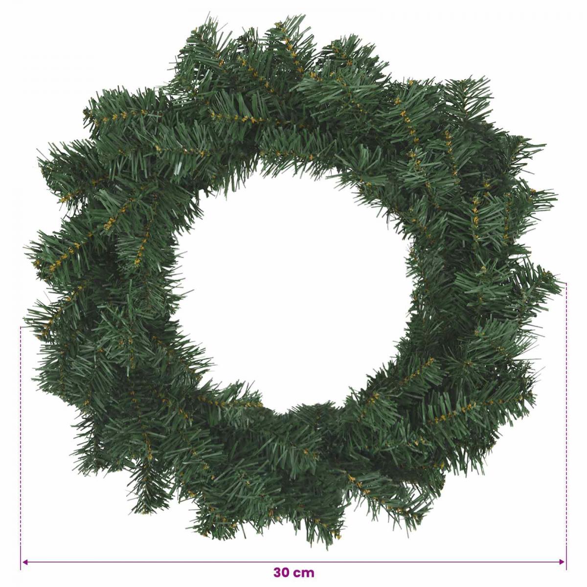 Corona de Navidad Verde Diám. PVC