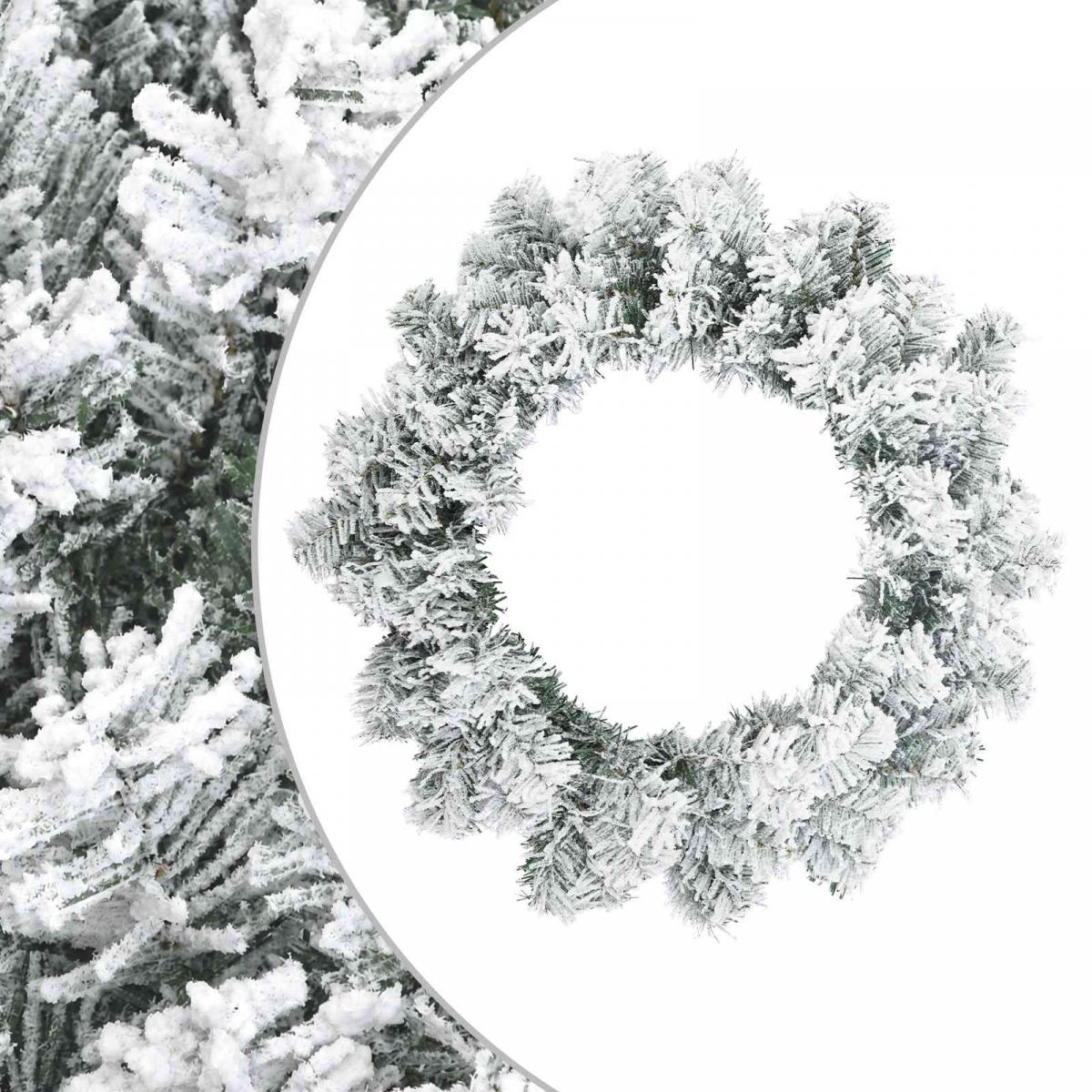Corona de Navidad Blanco PVC