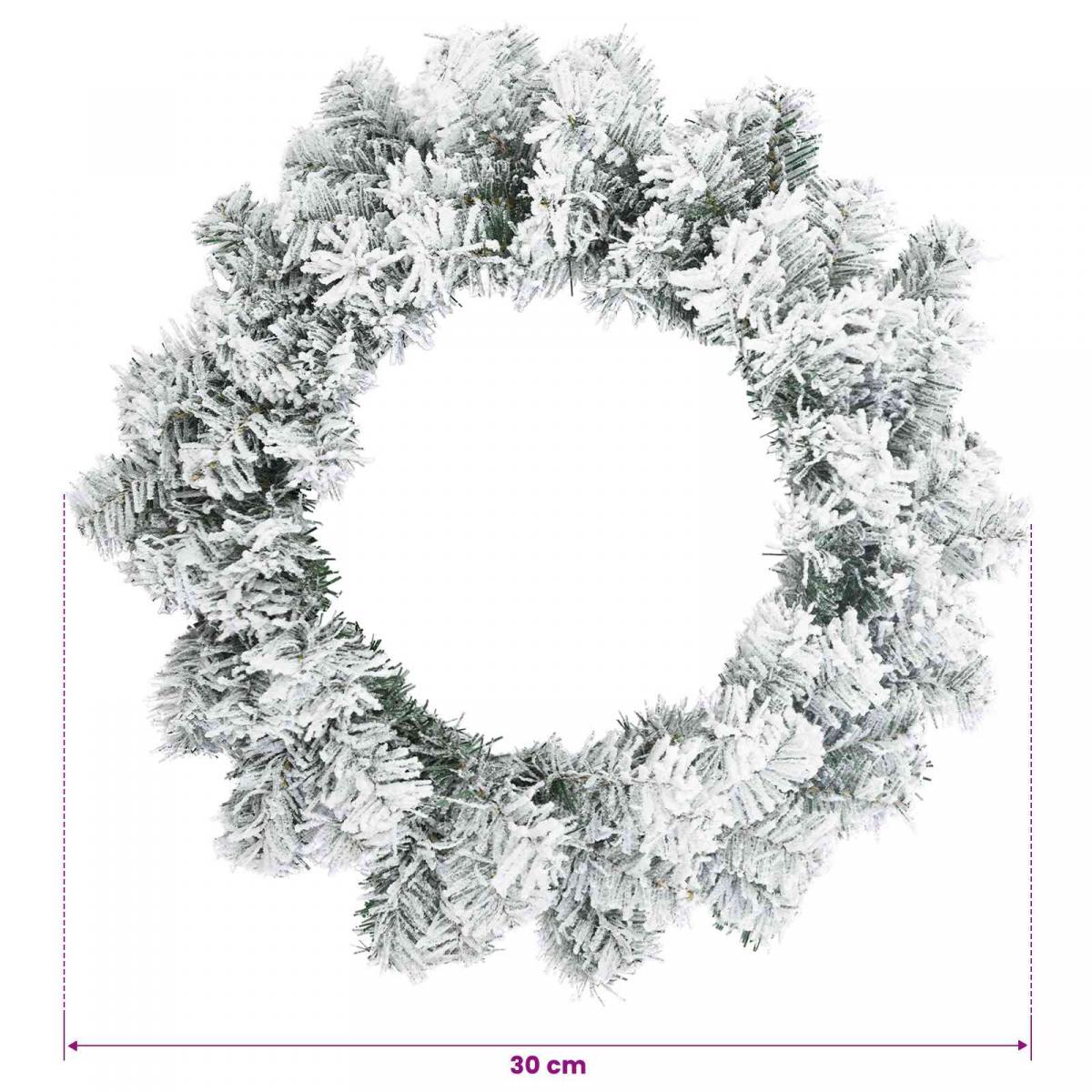 Corona de Navidad Blanco PVC