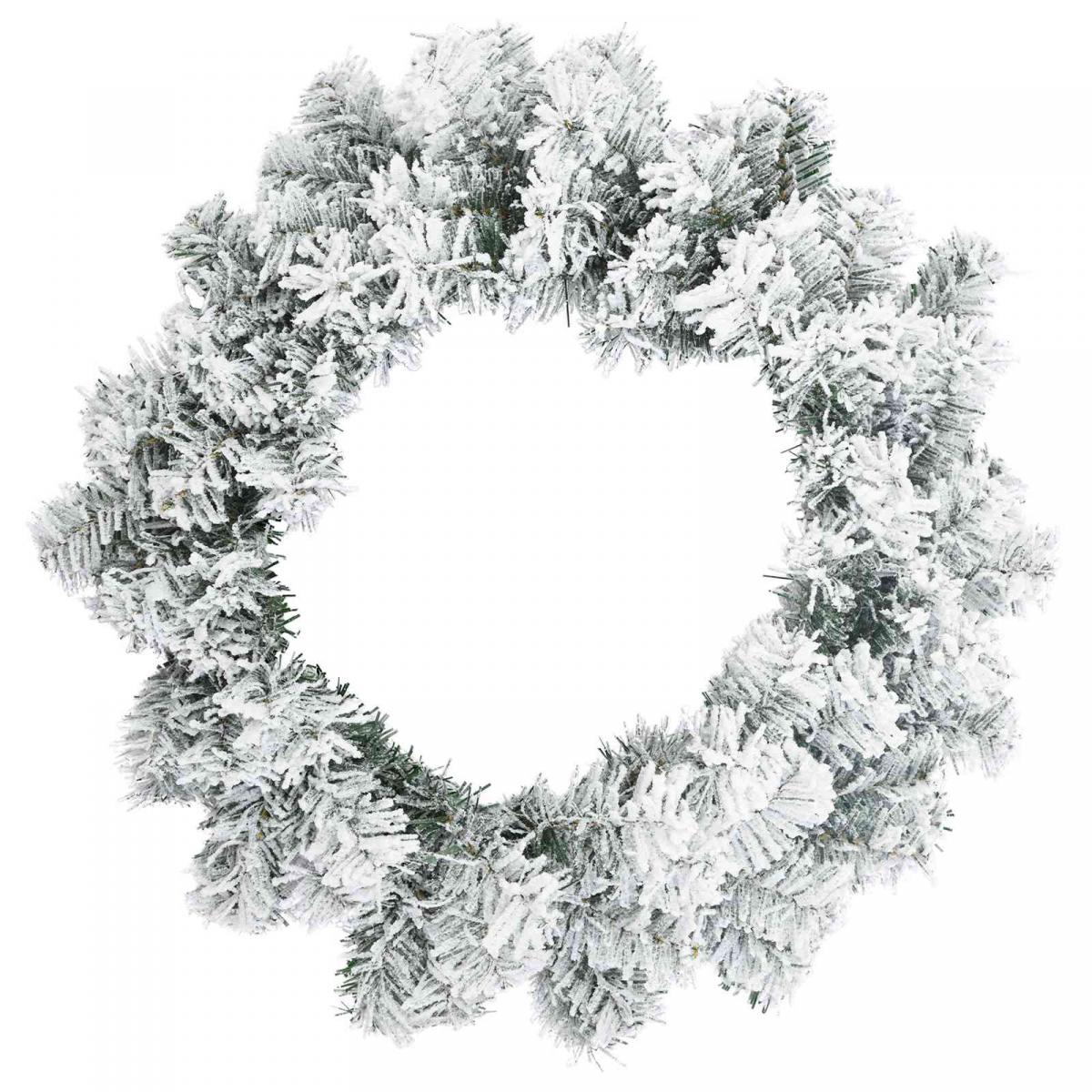 Corona de Navidad Blanco PVC