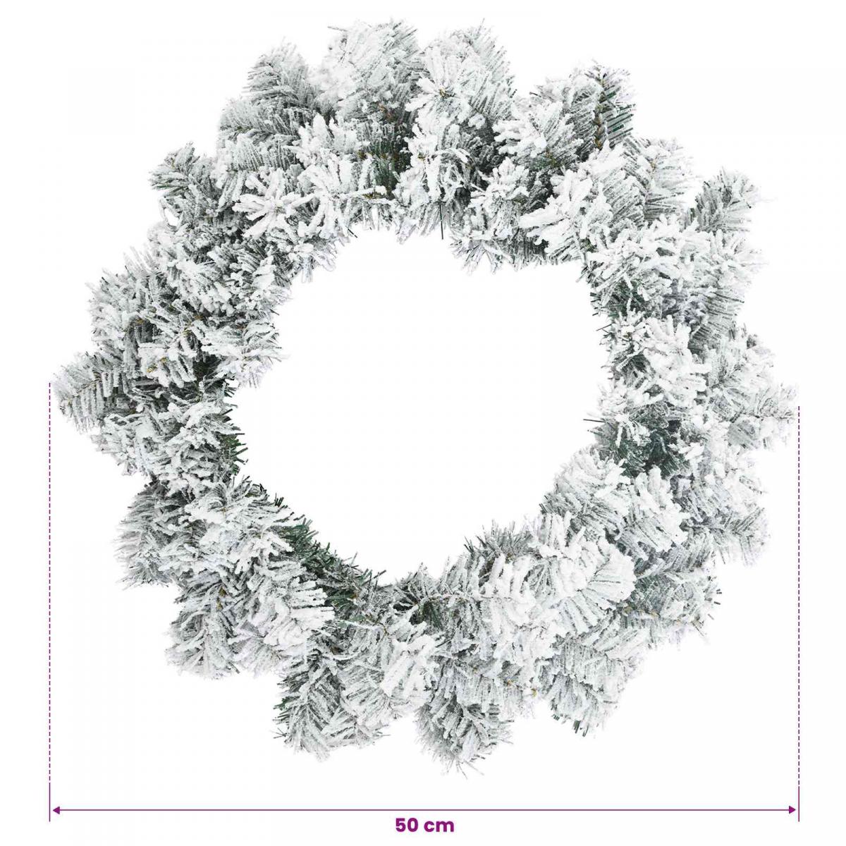 Corona de Navidad Blanco PVC