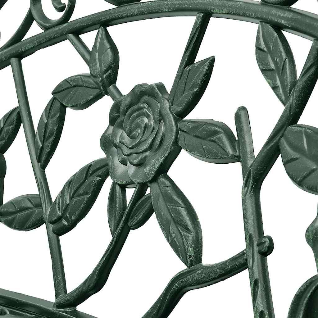 Banco de jardín de aluminio fundido blanco 100 cm