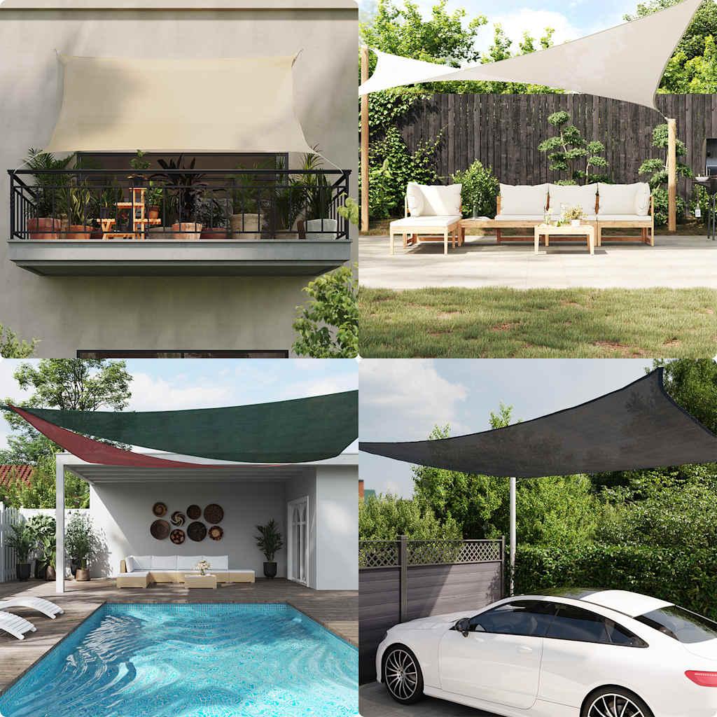 Toldo Vela Triangular HDPE Terracota