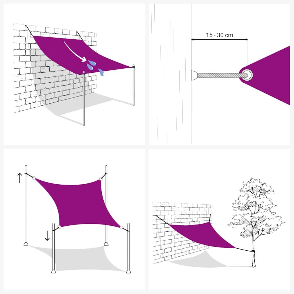 Toldo Vela Triangular HDPE Terracota