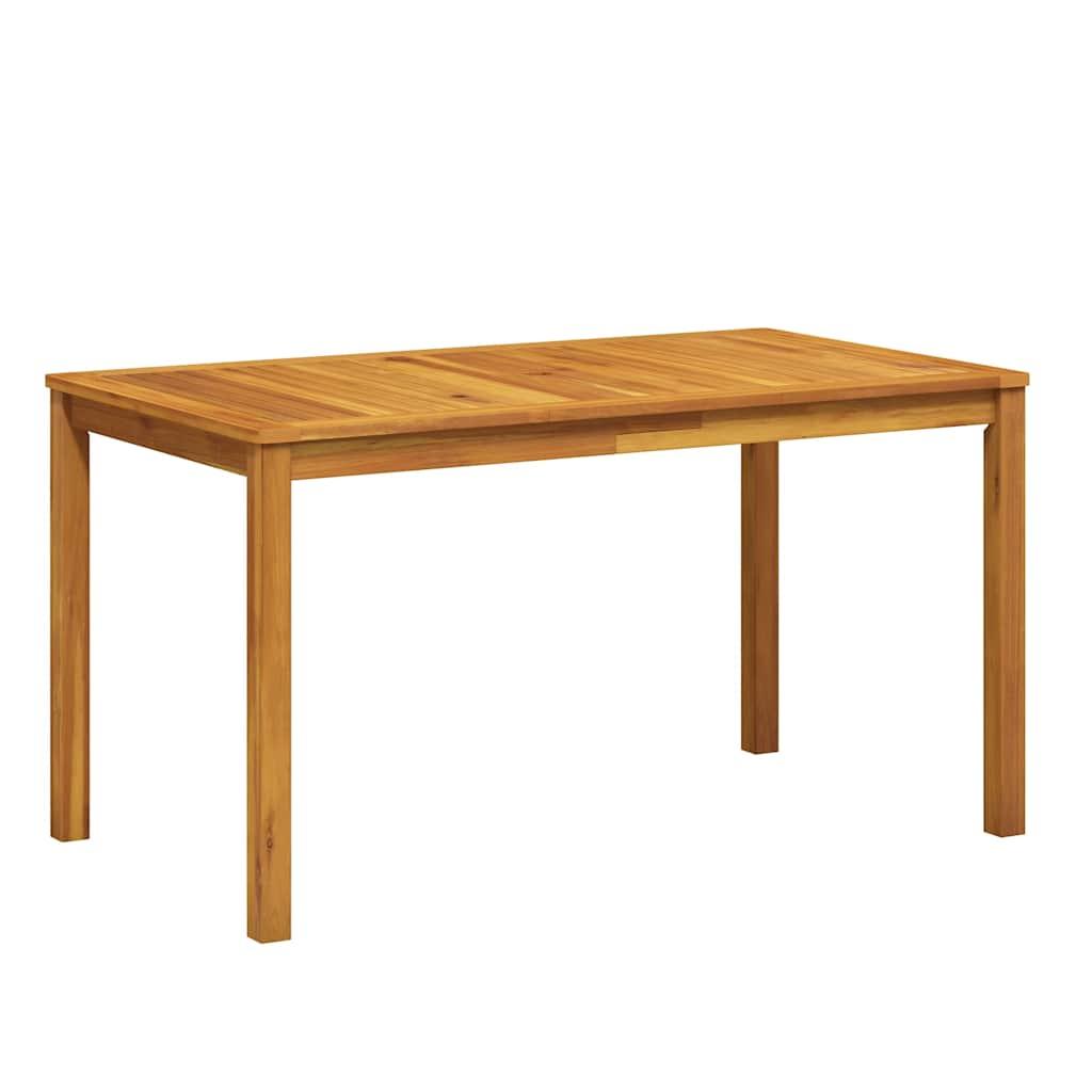 Mesa de jardín madera maciza acacia negro y marrón 123x60x74 cm