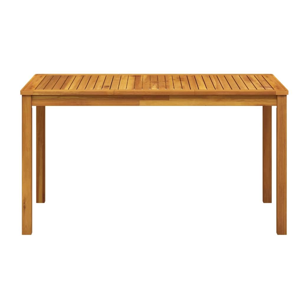 Mesa de jardín madera maciza acacia negro y marrón 123x60x74 cm