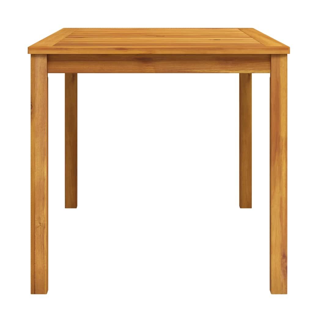Mesa de jardín madera maciza acacia negro y marrón 123x60x74 cm