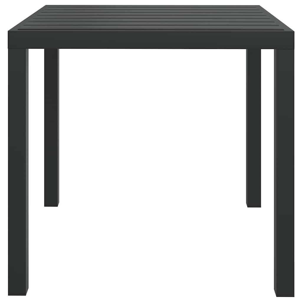 Mesa de jardín de aluminio y WPC negra