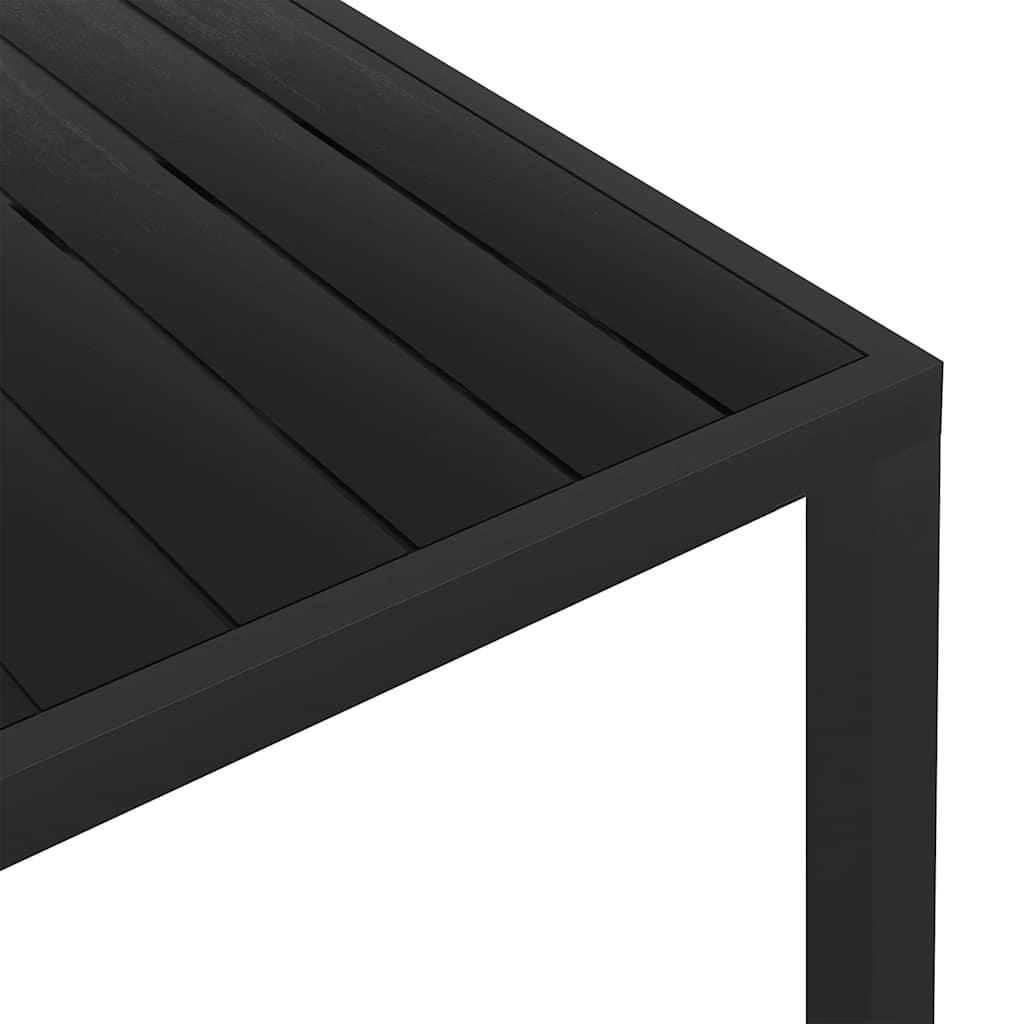 Mesa de jardín de aluminio y WPC negra