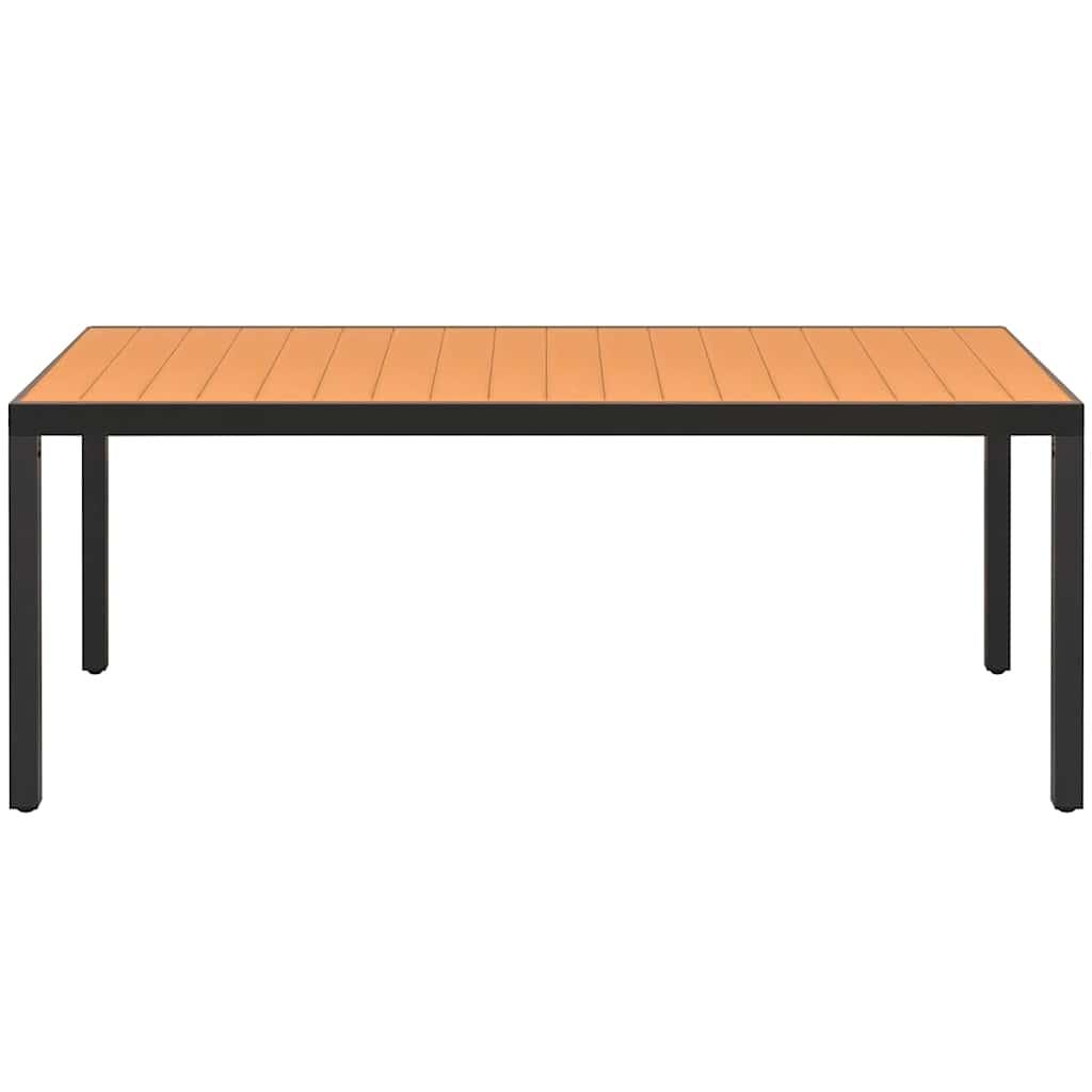 Mesa de jardín de aluminio y WPC plateado 60x60x70 cm