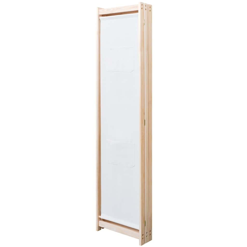 Biombo divisor de 3 paneles de tela gris antracita 120x220 cm