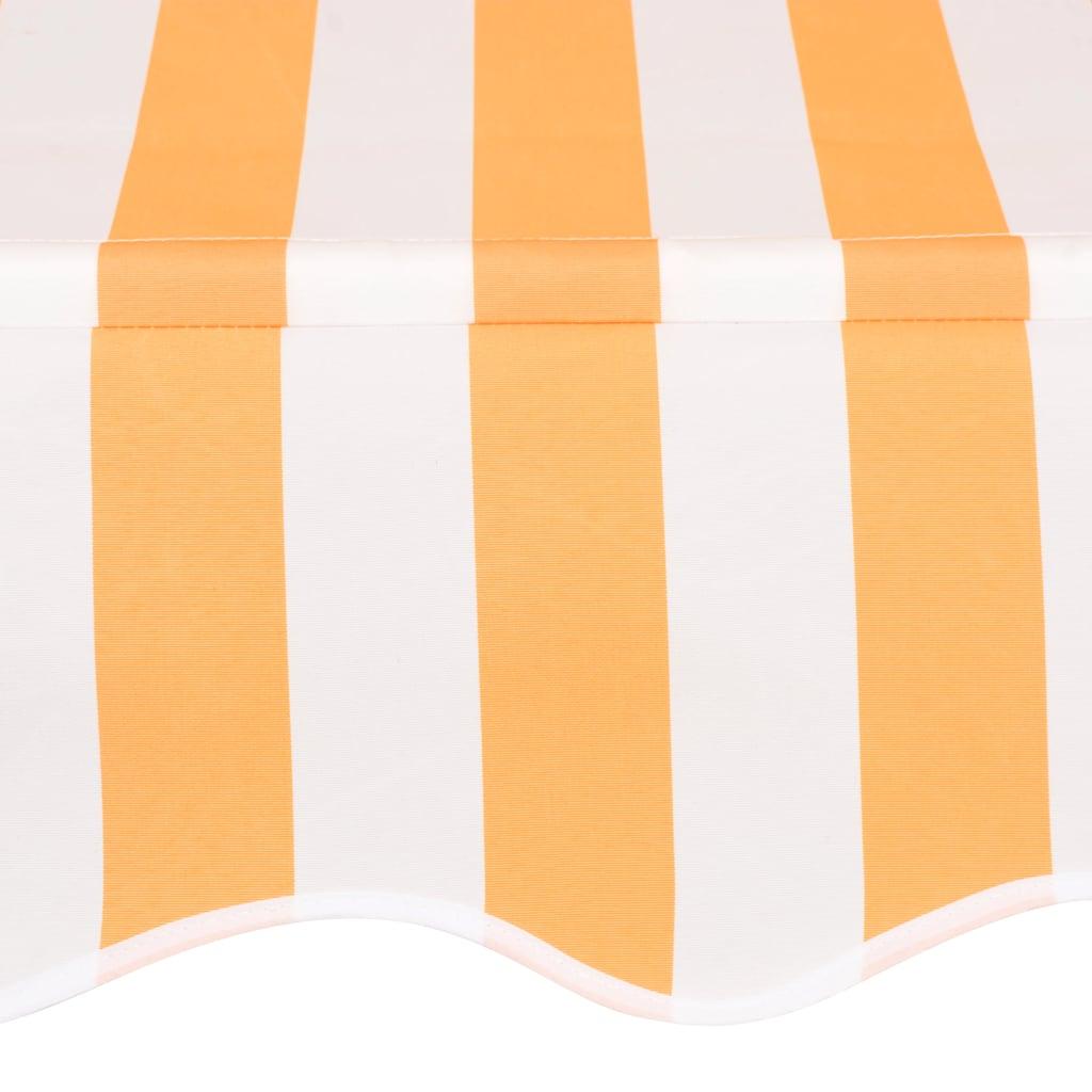 Toldo manual retráctil 100 cm naranja y blanco a rayas