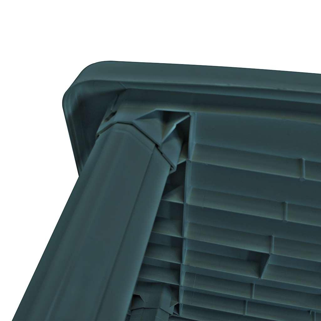 Mesa de jardín de plástico gris antracita 216x90x72 cm