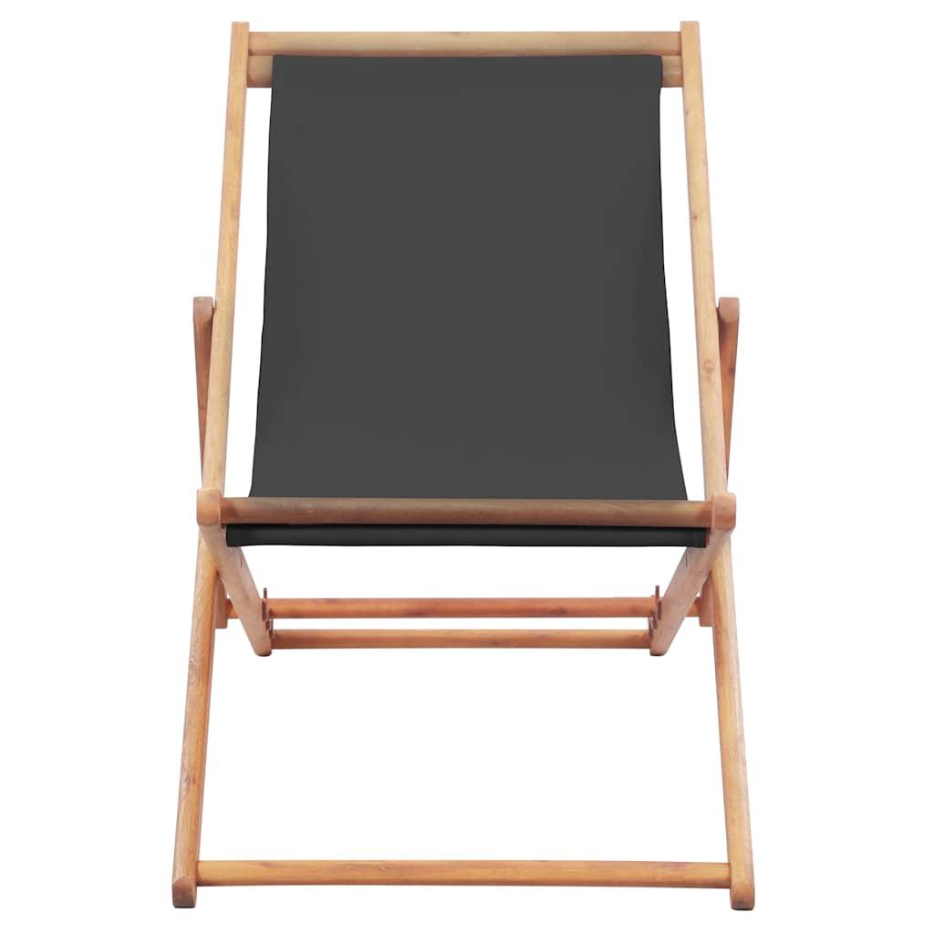 Silla plegable de tela y estructura de madera multicolor