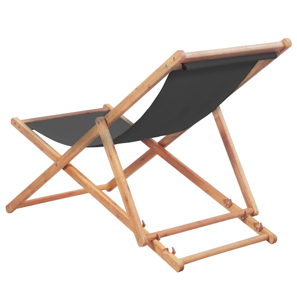 Silla plegable de tela y estructura de madera multicolor