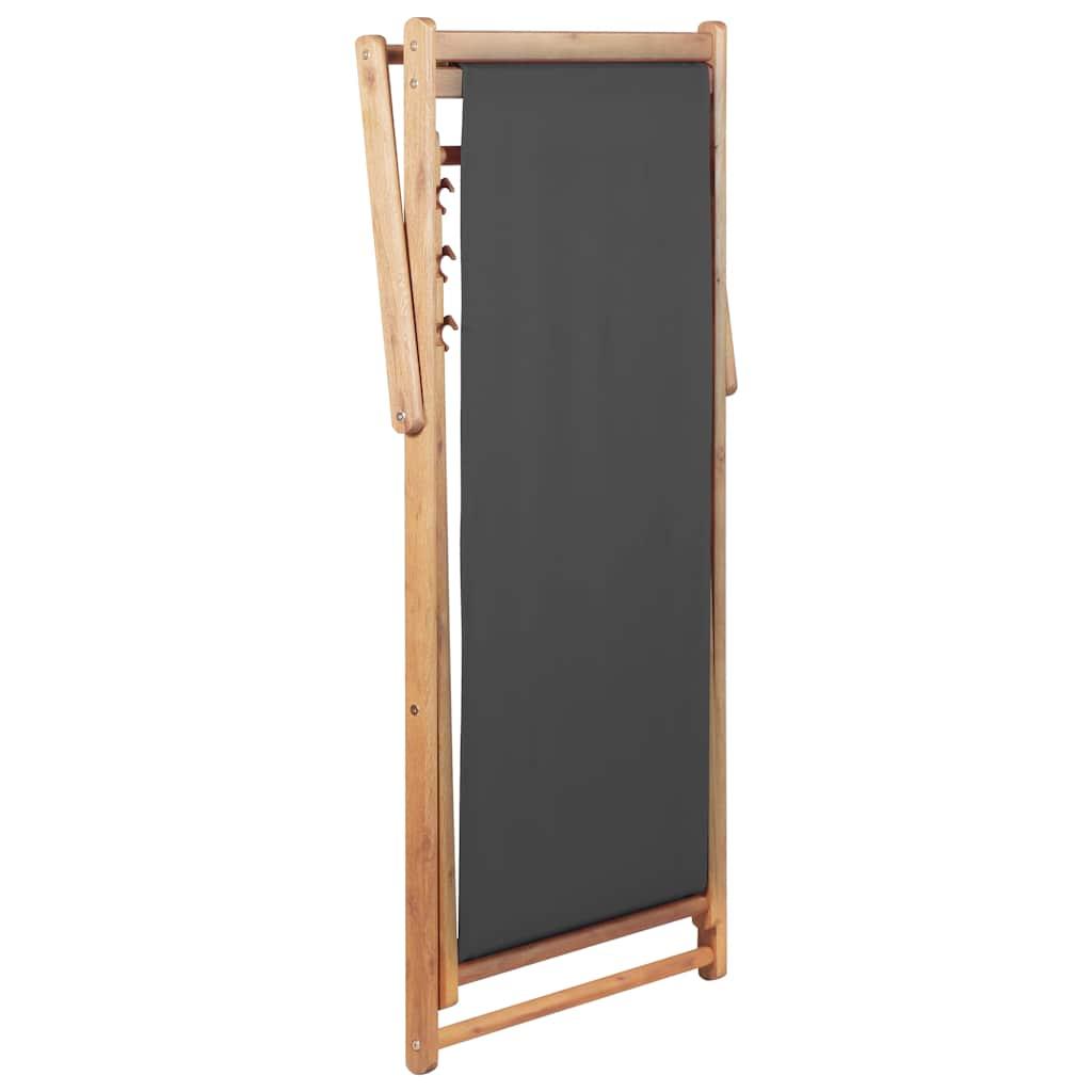 Silla plegable de tela y estructura de madera multicolor