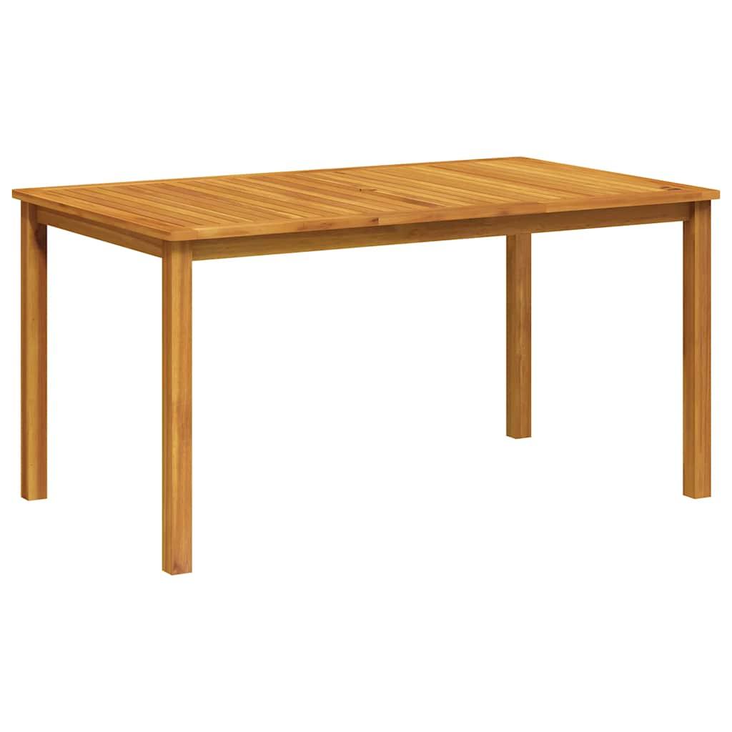 Mesa de jardín madera maciza acacia negro y marrón 123x60x74 cm