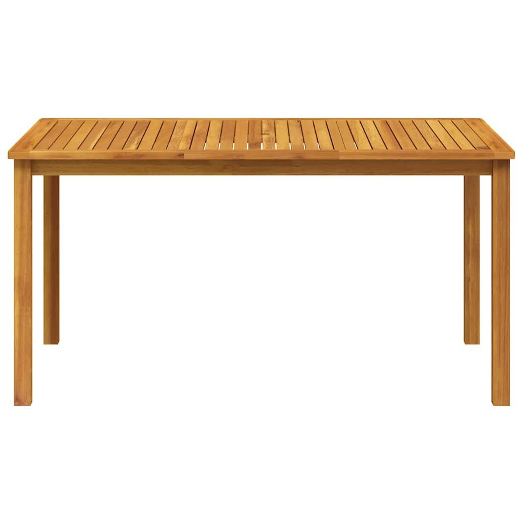 Mesa de jardín madera maciza acacia negro y marrón 123x60x74 cm