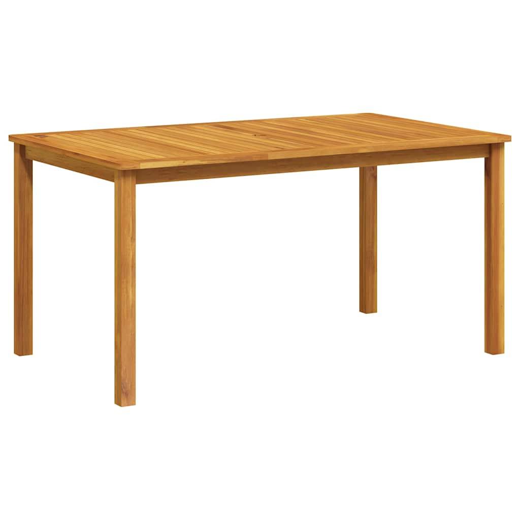 Mesa de jardín madera maciza acacia negro y marrón 123x60x74 cm