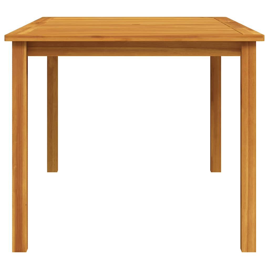 Mesa de jardín madera maciza acacia negro y marrón 123x60x74 cm
