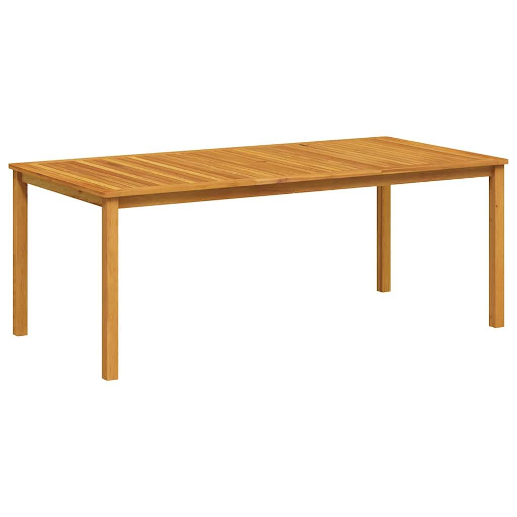 Mesa de jardín madera maciza acacia negro y marrón 123x60x74 cm