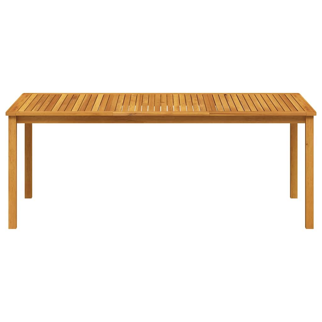 Mesa de jardín madera maciza acacia negro y marrón 123x60x74 cm